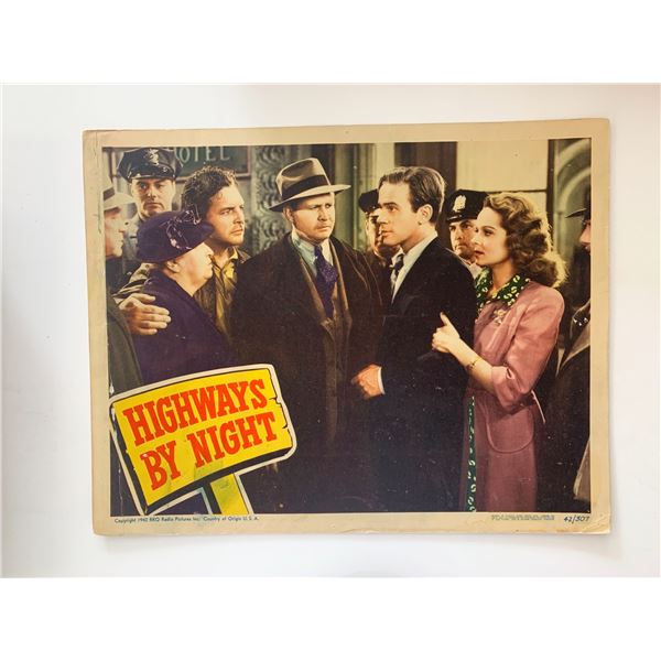Highways by Night original 1942 vintage lobby card