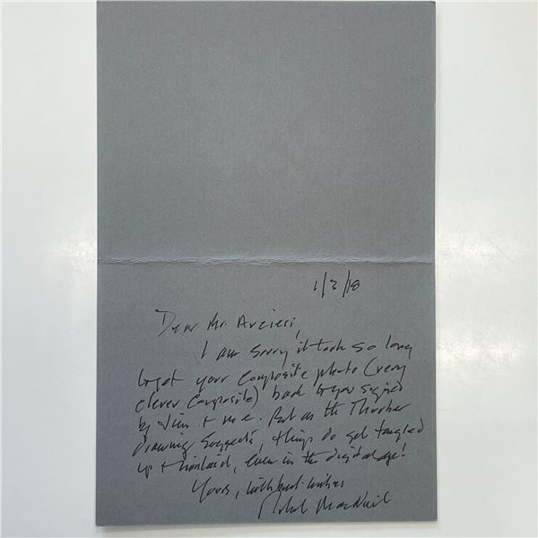 Robert MacNeil signed letter