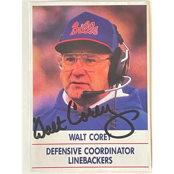 Buffalo Bills Walt Corey signed trading card