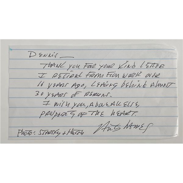 Antonio Fargas signed note