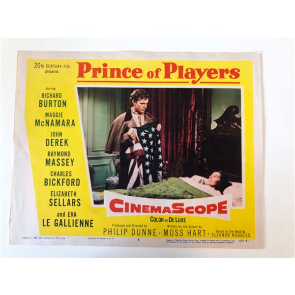 Prince of Players  original 1955 vintage lobby card