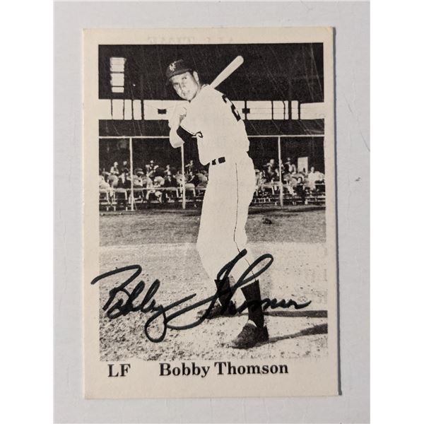 Bobby Thompson Signed Baseball Trading Card