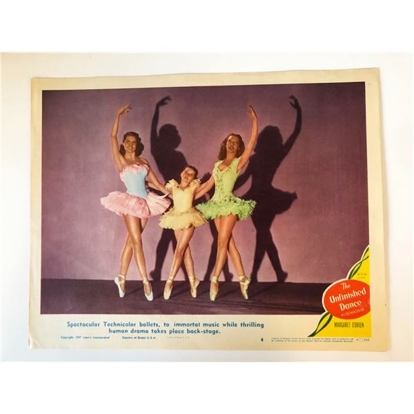 The Unfinished Dance original 1947 vintage lobby card