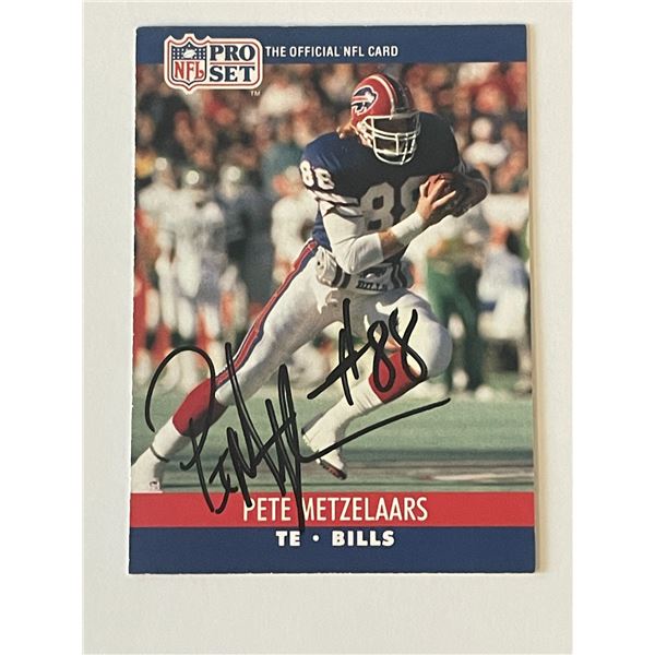 Buffalo Bills Pete Metzelaars 1990 NFL #439 signed trading card