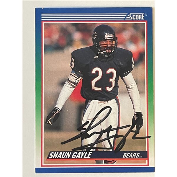 Chicago Bears Shaun Gayle 1990 Score #431 signed trading card