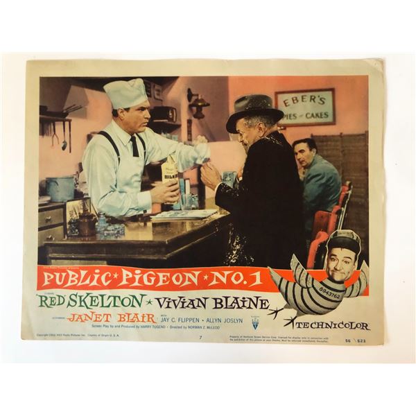 Public Pigeon No. 1  original 1956 vintage lobby card