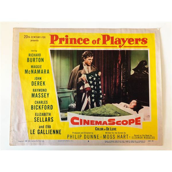 Prince of Players  original 1955 vintage lobby card