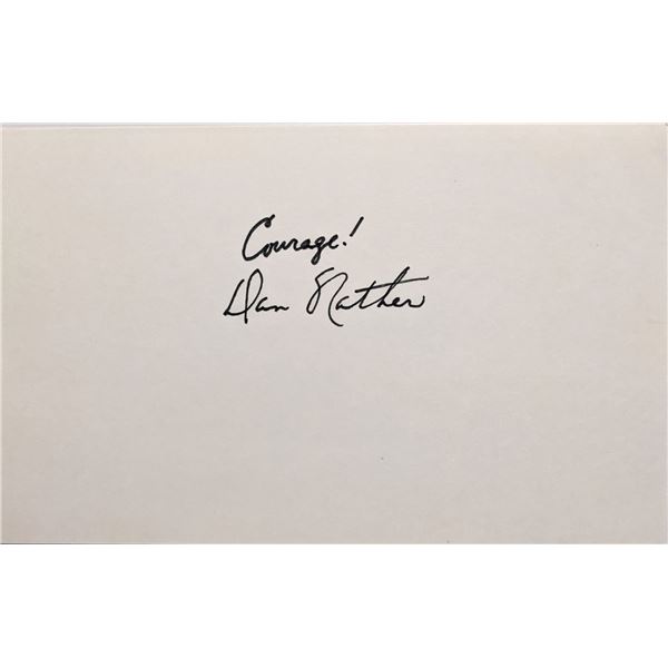 Newscaster Dan Rather signature
