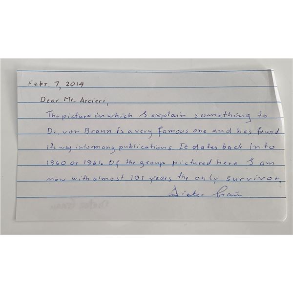 Dieter Grau signed note