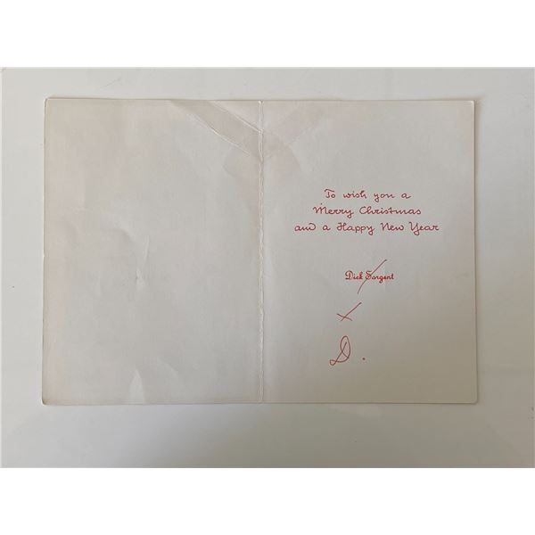 Dick Sargent signed holiday card