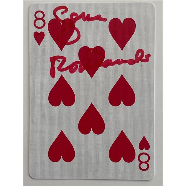 Gena Rowlands signed playing card
