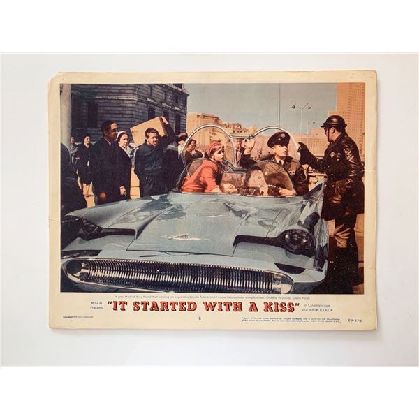 It Started with a Kiss original 1959 vintage lobby card