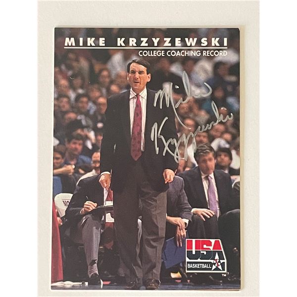 NCAA Coach Mike Krzyzewski 1992 Skybox #96 signed trading card