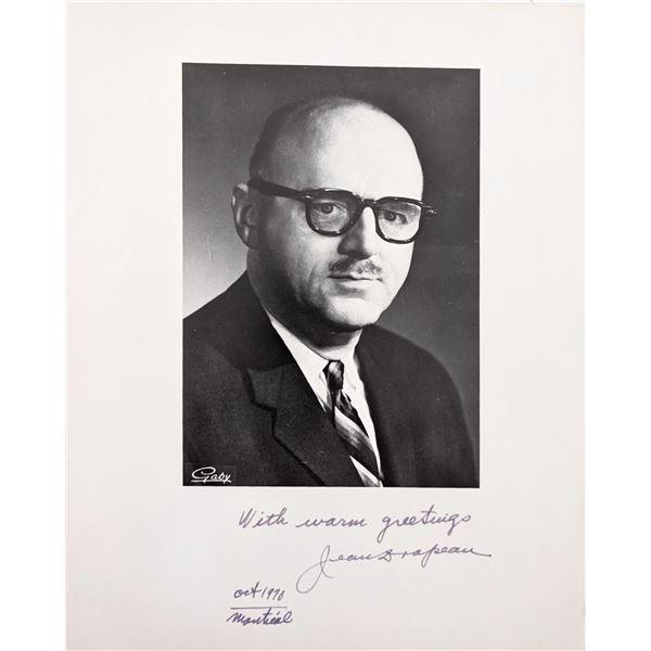 Jean Drapeau signed photo