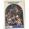 Image 1 : Detroit Pistons Coach Chuck Daly 1989 NBA #11 signed trading card