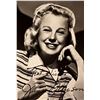 Image 1 : June Allyson facsimile signed photo. 3x5 inches