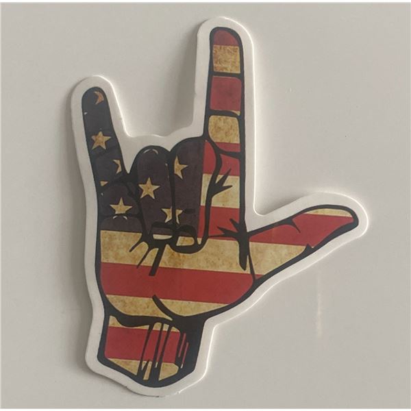 America Flag Rock On sticker