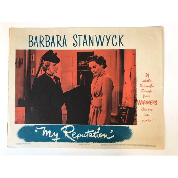 My Reputation original 1946 vintage lobby card