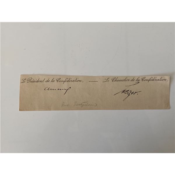 President of Switzerland original signature