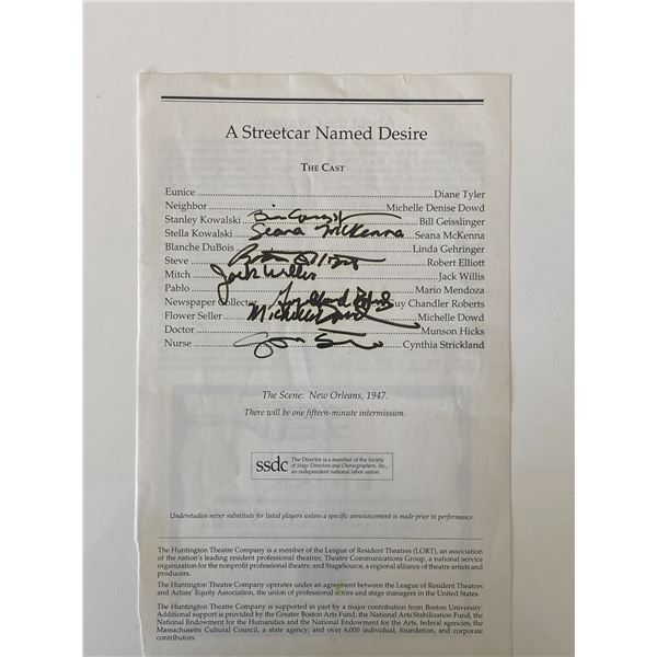 A Streetcar Named Desire cast signed program page