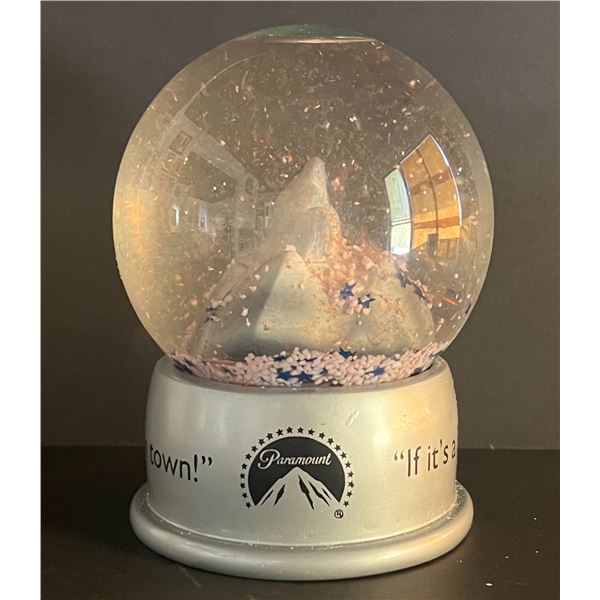 Paramount Pictures snow commemorative snow globe