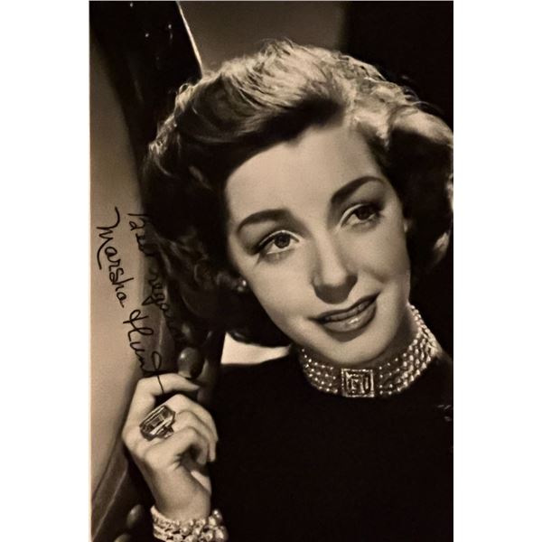 Marsha Hunt facsimile signed photo. 3x5 inches