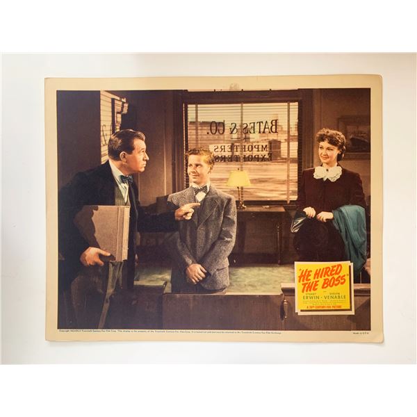 He Hired the Boss original 1942 vintage lobby card