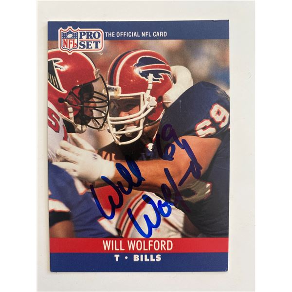 Buffalo Bills Will Wolford1990 NFL #445 signed trading card