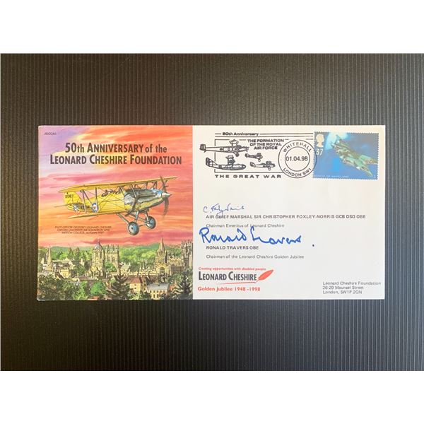 Christopher Foxley Norris and Ronald Travers Obe signed first day cover