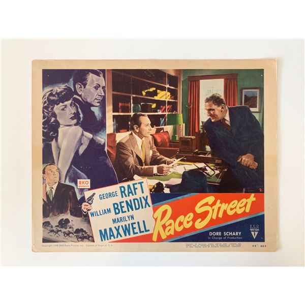 Race Street original 1948 vintage lobby card