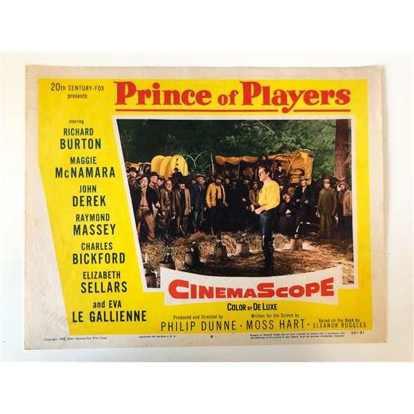 Prince of Players  original 1955 vintage lobby card