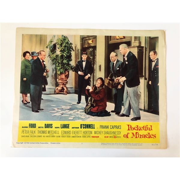Pocketful of Miracles original 1962 vintage lobby card