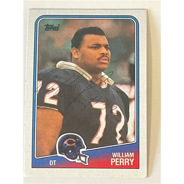 Chicago Bears William Perry 1988 Topps #79 signed trading card