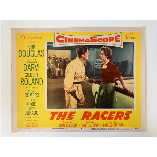 The Racers original 1955 vintage lobby card