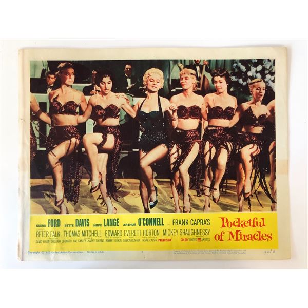 Pocketful of Miracles original 1962 vintage lobby card
