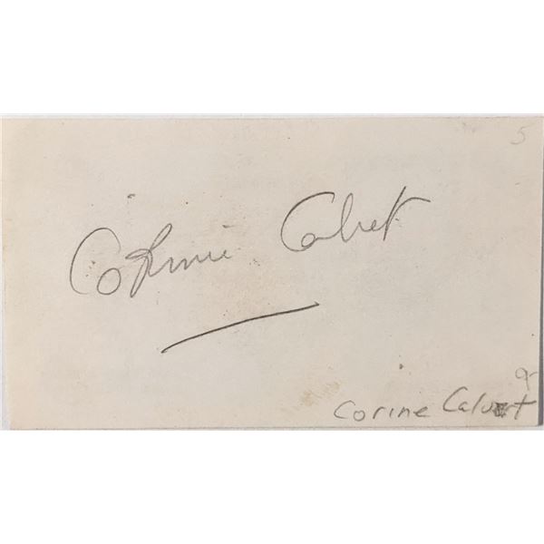 Actress Corinne Calvet autograph