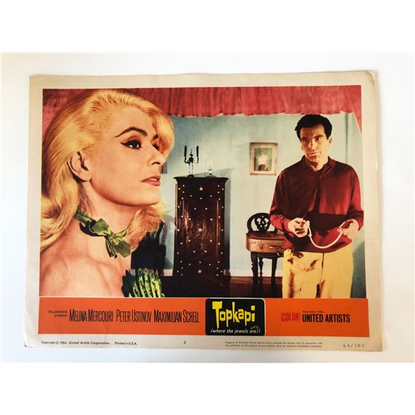 Topkapi  original 1964 vintage lobby card
