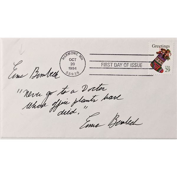 Author Erma Bombeck signed first day cover
