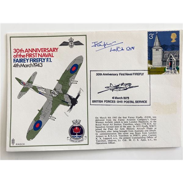WWII 30th Anniversary First Naval Fairey Firefly  Signed Commemorative Cover