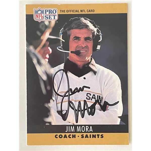 New Orleans Saints Jim Mora 1990 NFL #221 signed trading card