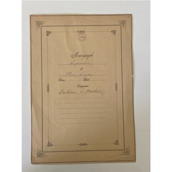 Olive Logan document