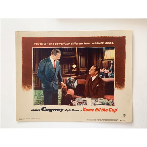 Come Fill the Cup  original 1951 vintage lobby card