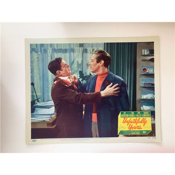 Unfaithfully Yours original 1948  vintage lobby card