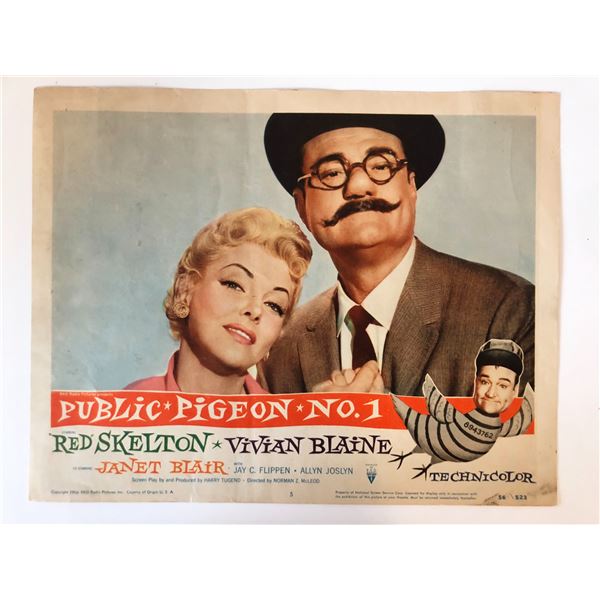 Public Pigeon No. 1  original 1956 vintage lobby card