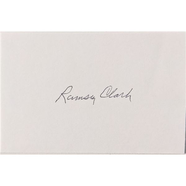 US Attorney General Ramsy Clark autograph