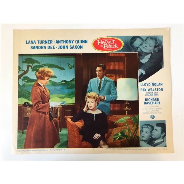 Portrait in Black original 1960 vintage lobby card