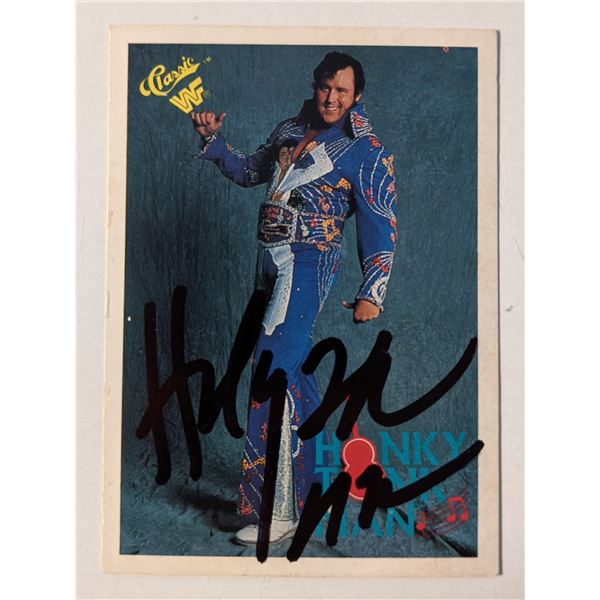 Honky Tonk Man Signed WWF Trading Card