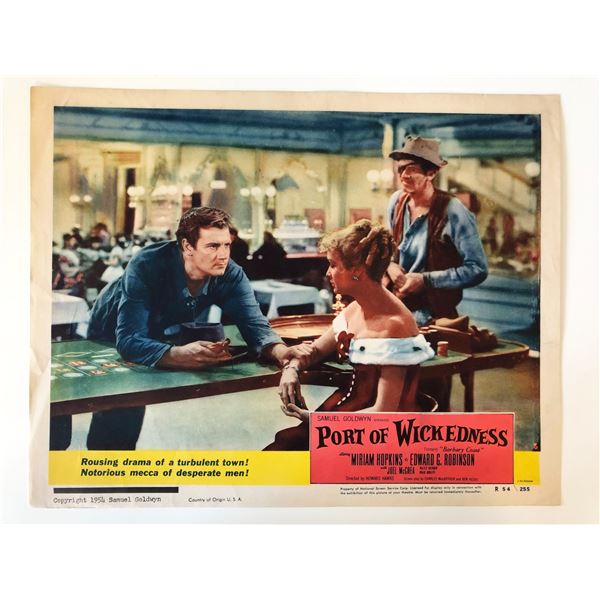 Port of Wickedness original 1954R  vintage lobby card