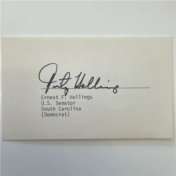 U.S. Senator Ernest F. Hollings original signature