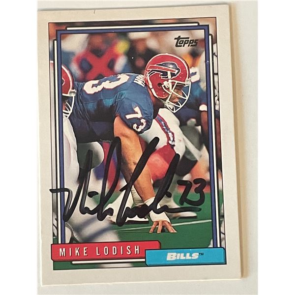 Buffalo Bills Mike Lodish signed 1992 Topps #666 trading card